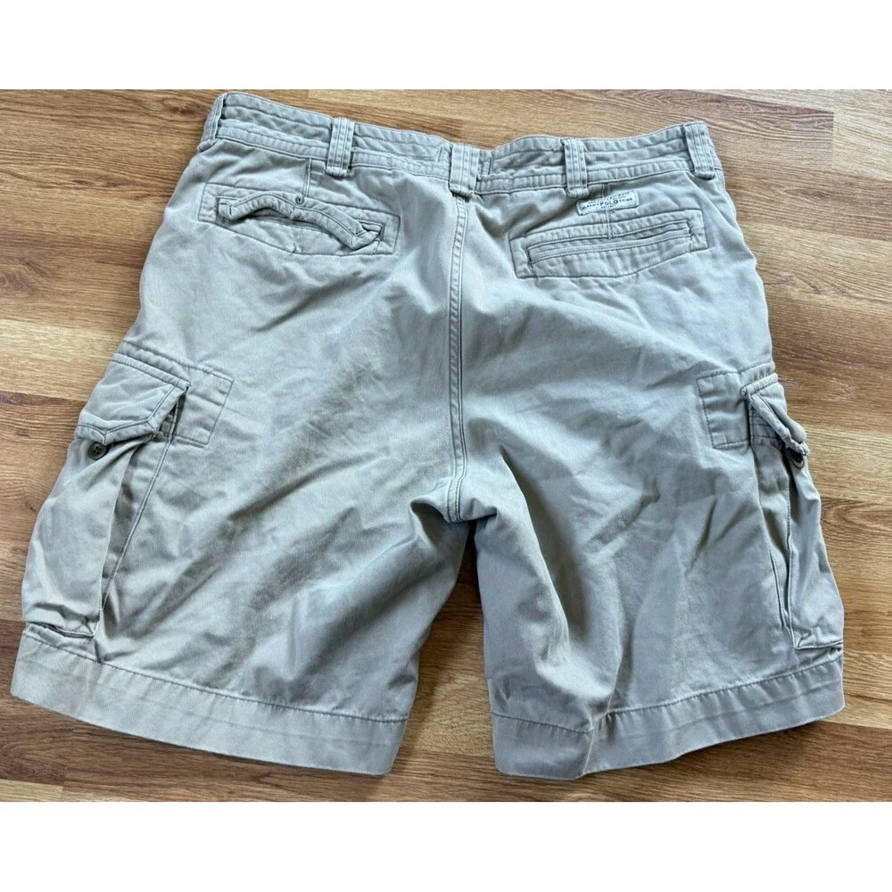 Polo Ralph Lauren Cargo Shorts Men’s 38 Khaki Beige Work Utility Casual